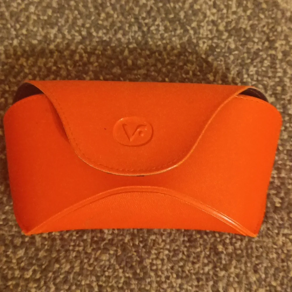 Vogue Rectangular cream And Brown Women's Sunglasses With Orange Case